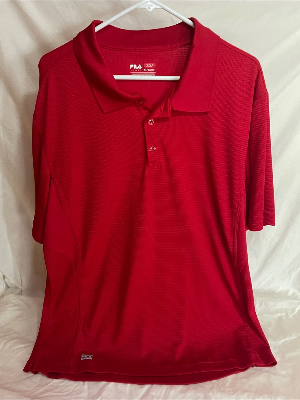 Fila Men’s Red Polo Performance Golf Shirt